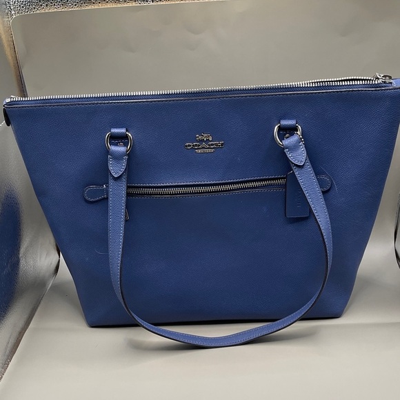 Coach Handbags - Coach Blue Leather Tote Bag